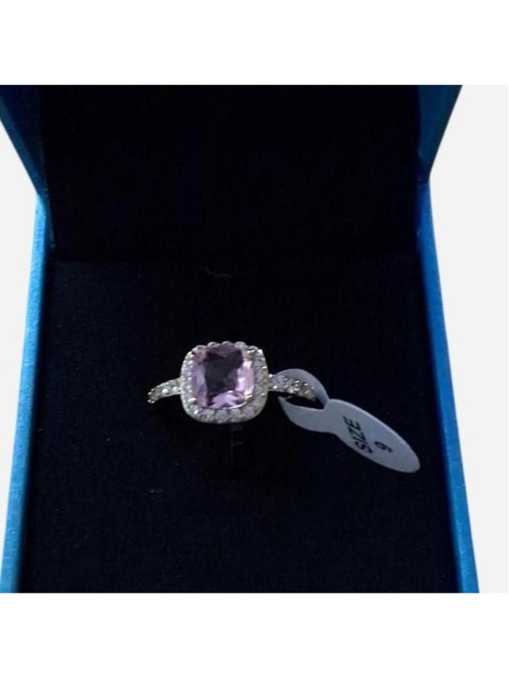NWT Aura Accessories Pink Gemstone Statement Ring Size 9 - Picture 2 of 2